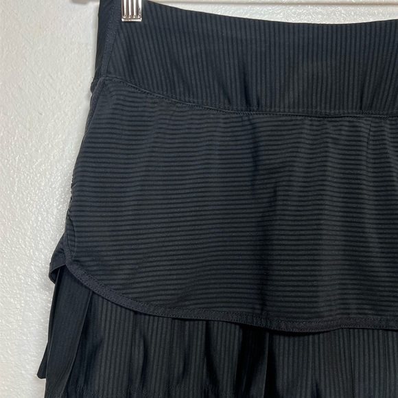 Athleta Women’s Good Match Skort Black Pleated Pocket Skirt Shorts M Tennis Logo - Picture 11 of 15